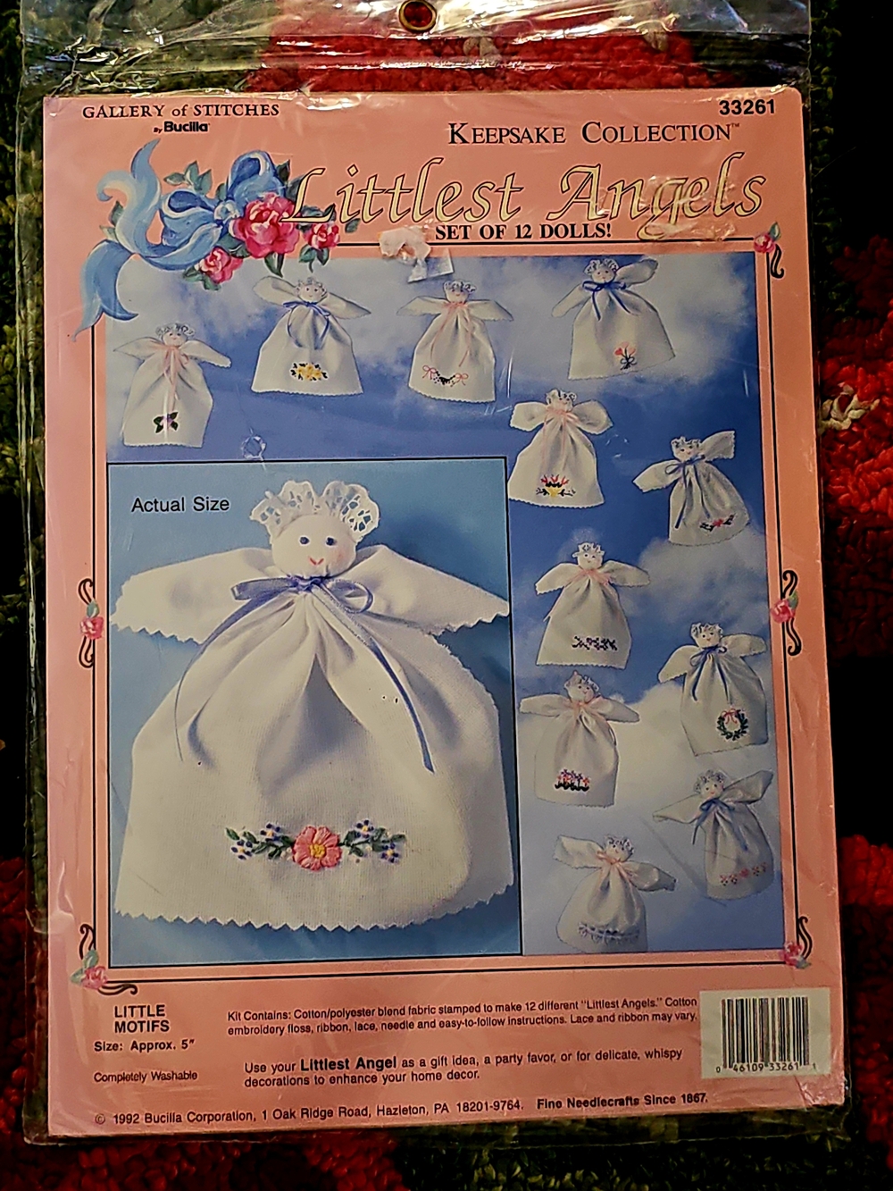 Bucilla 12 Littlest Angels Keepsake Kit — White with Blue and Pink Accents